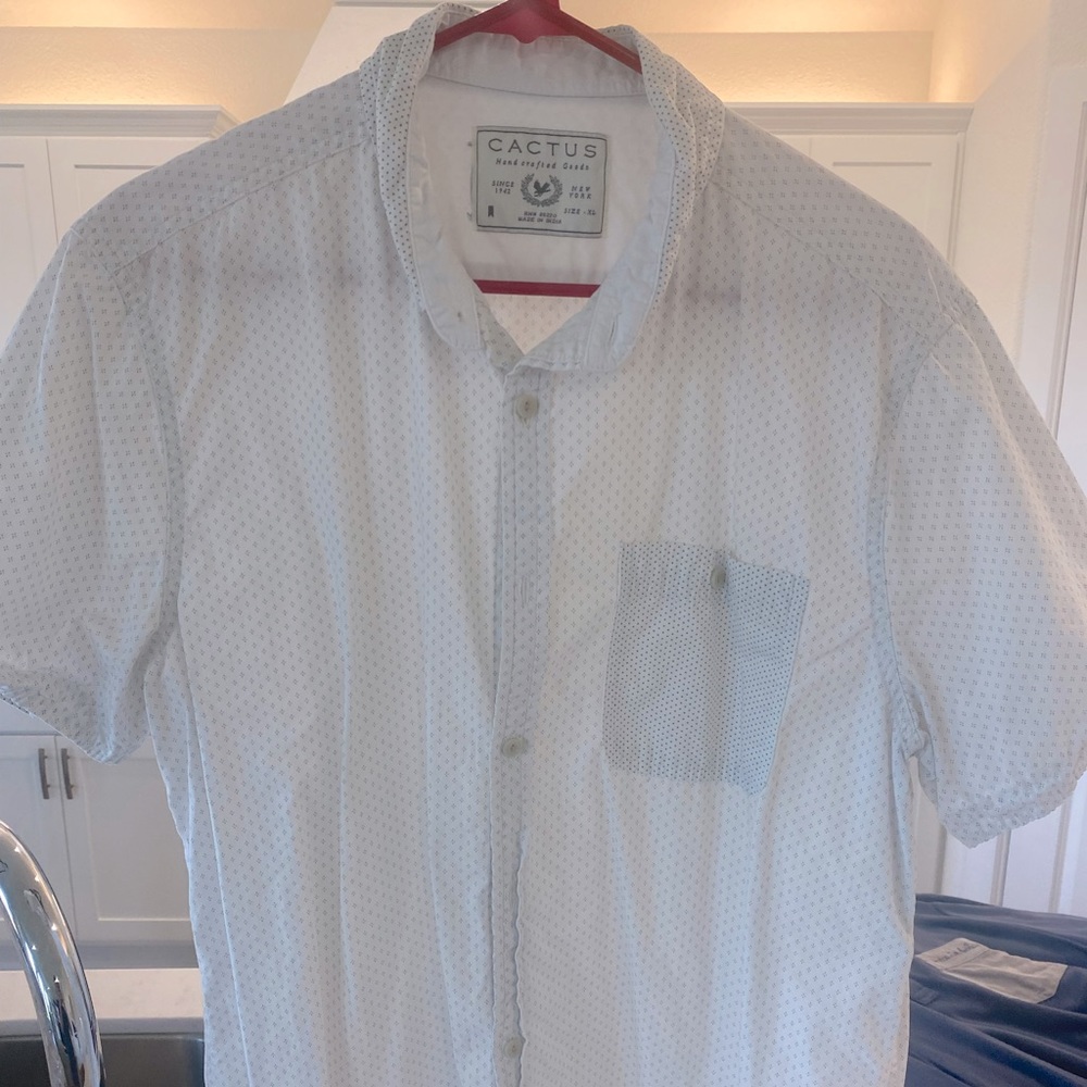 Patterned short sleeve Button Down